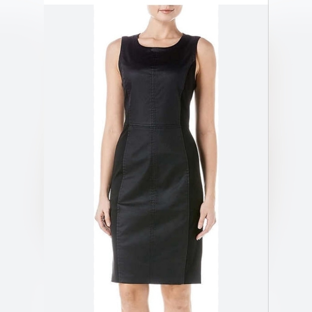 Level‎ 99 Forever Black Sleeveless Dress Size L Stretch Back Zip NEW Career Chic